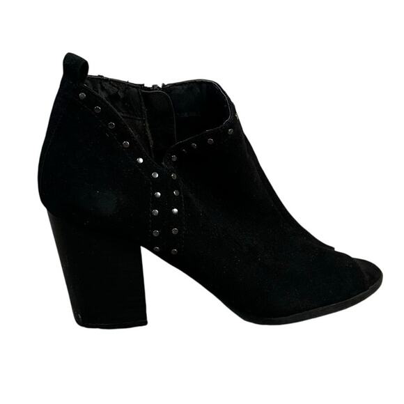 ROUTE 66 Women's Peep Toe Ankle Bootie Size 8 In Black - Picture 1 of 7
